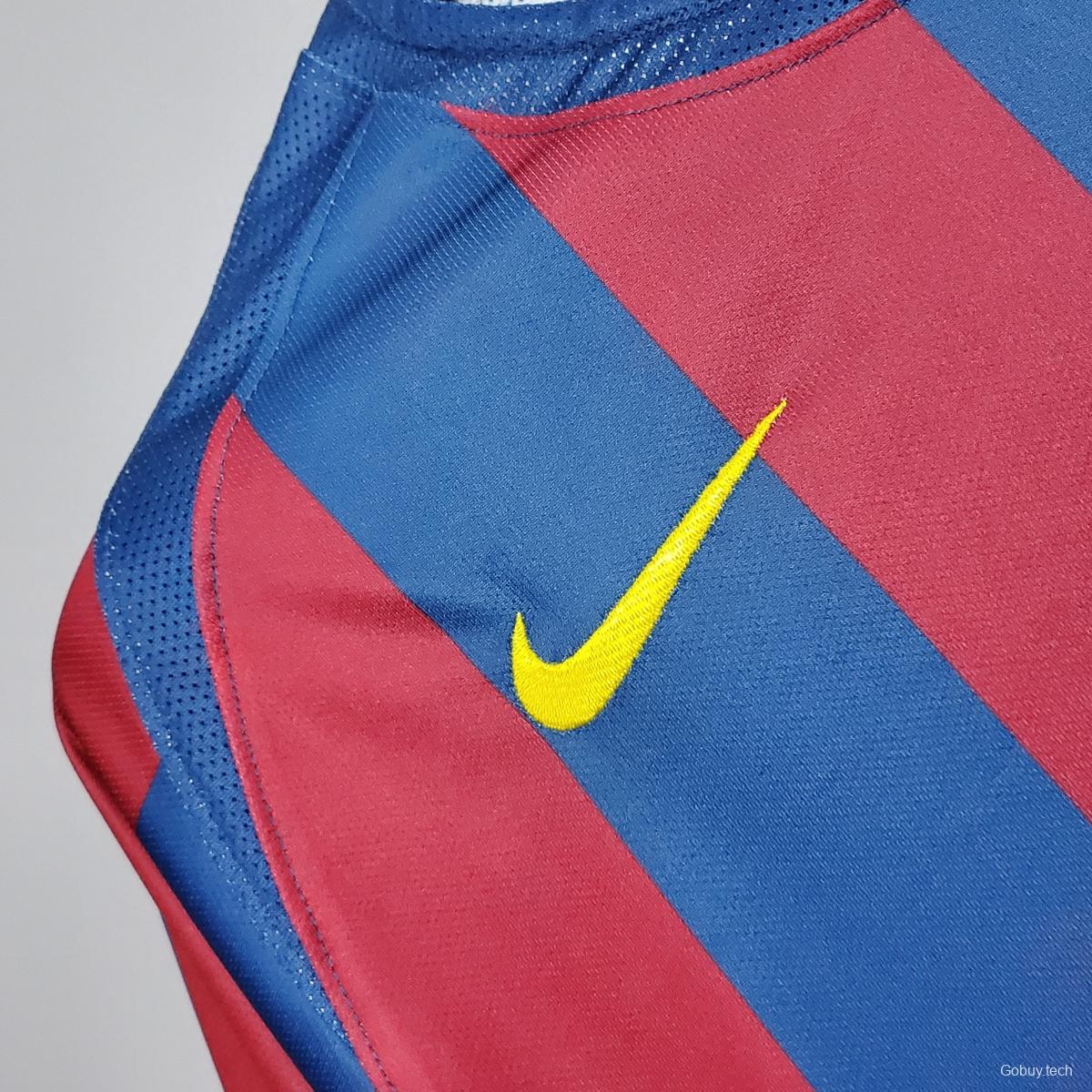 Retro Barcelona 2006 UEFA Champions League Home Soccer Jersey