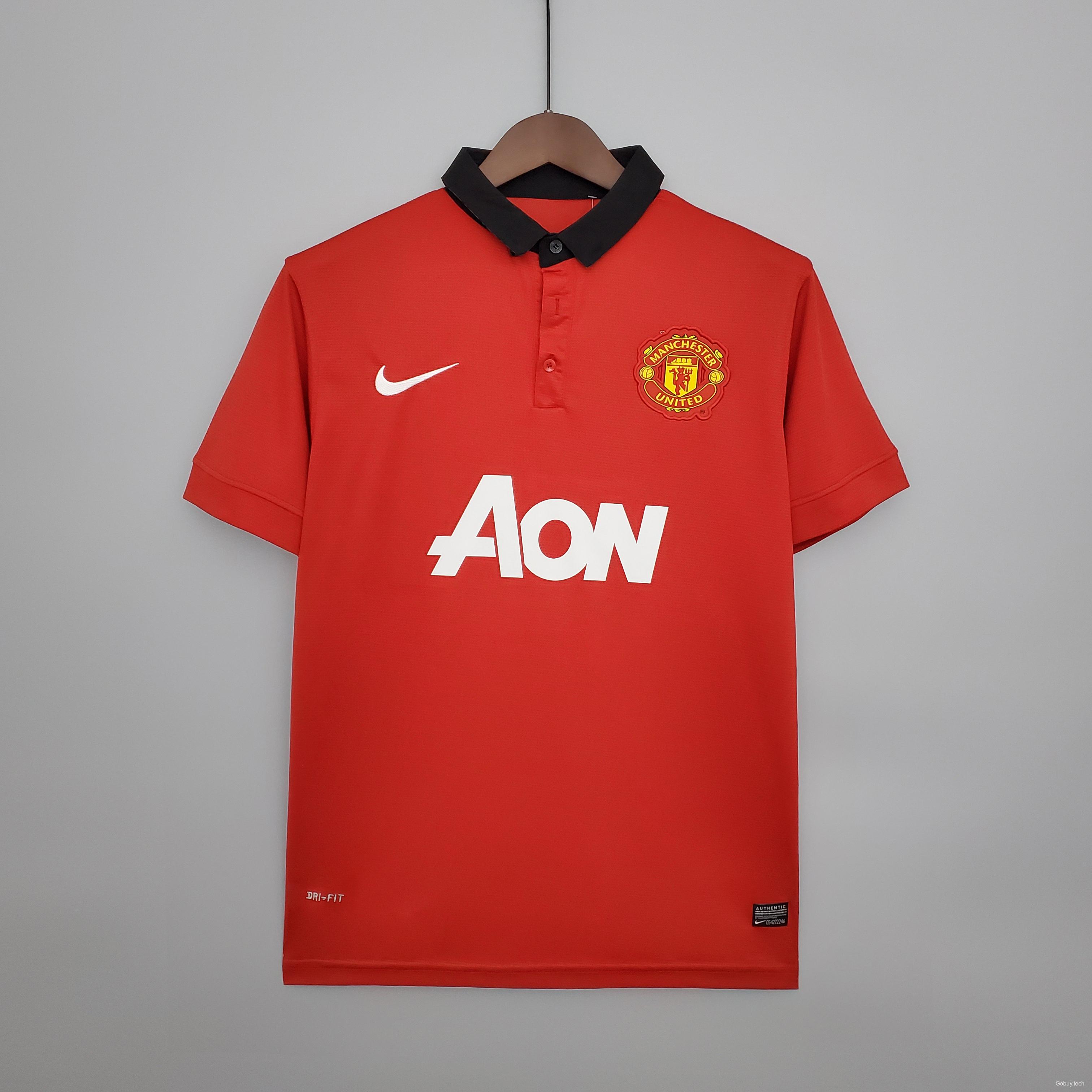 Retro 13/14 Manchester United home Soccer Jersey