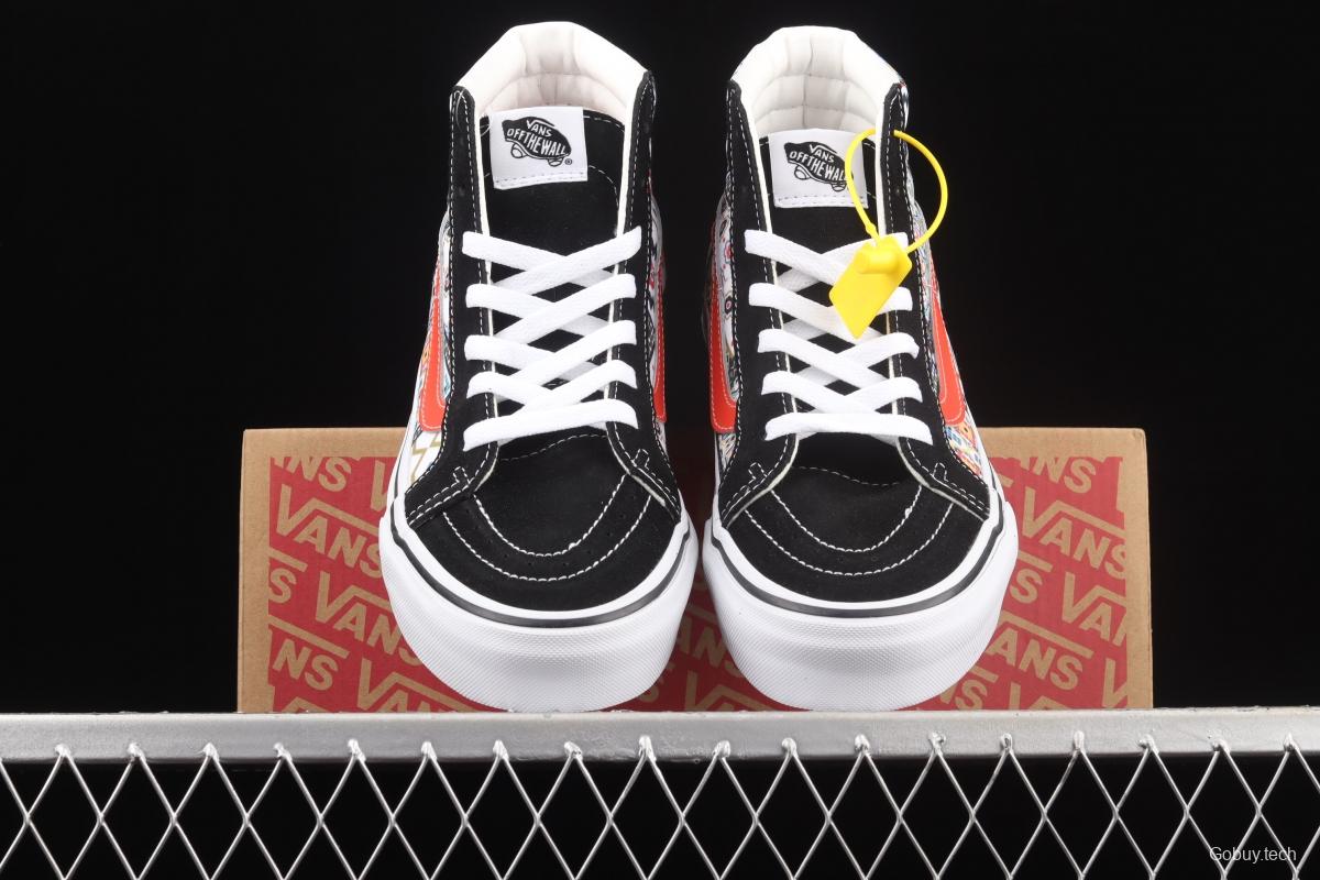 Vans Sk8-Hi Moroccan style theme series high top leisure sports shoes VN0A4BV8687