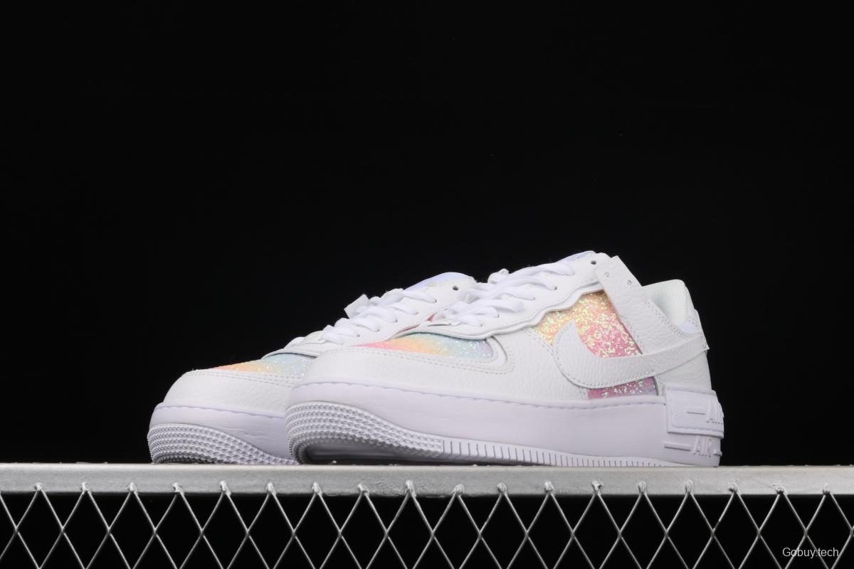 NIKE Air Force 1 ShAdidasow light weight heightened low-top board shoes CI0919-110,