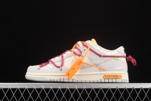 OFF-White x NIKE DUNK Low 12 of 50 OW suede SB buckle rebound fashion casual board shoes DJ0950-114