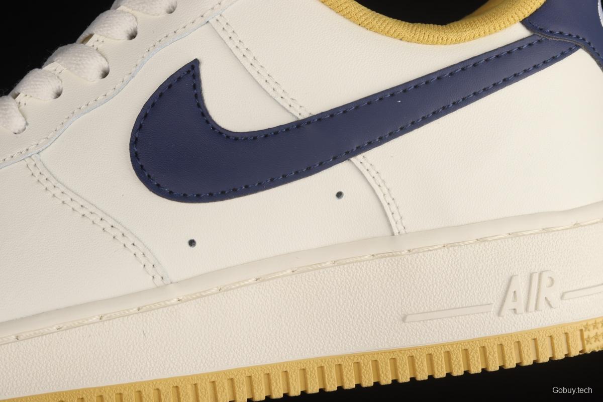 NIKE Air Force 1x07 Low white, yellow and black hook low-top casual board shoes AQ2288-111,