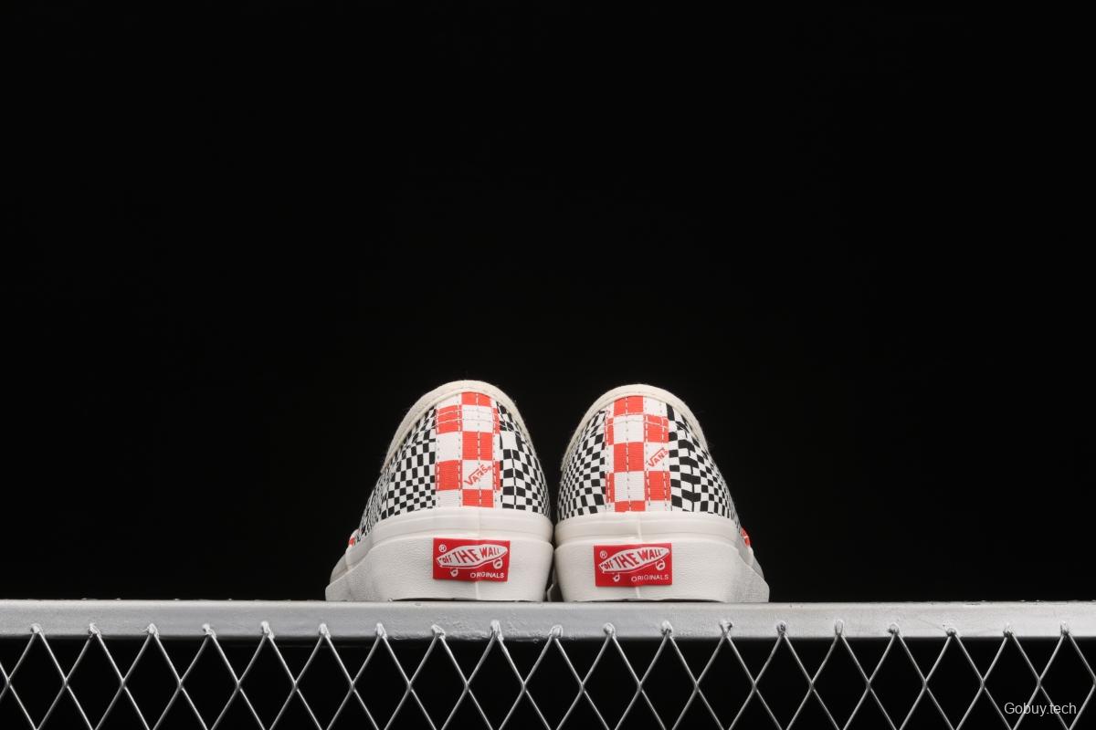 Vans Vault OG Authentic Lx high-end branch line impact color checkerboard retro low-side canvas skateboard shoes VN0A4BV91XL