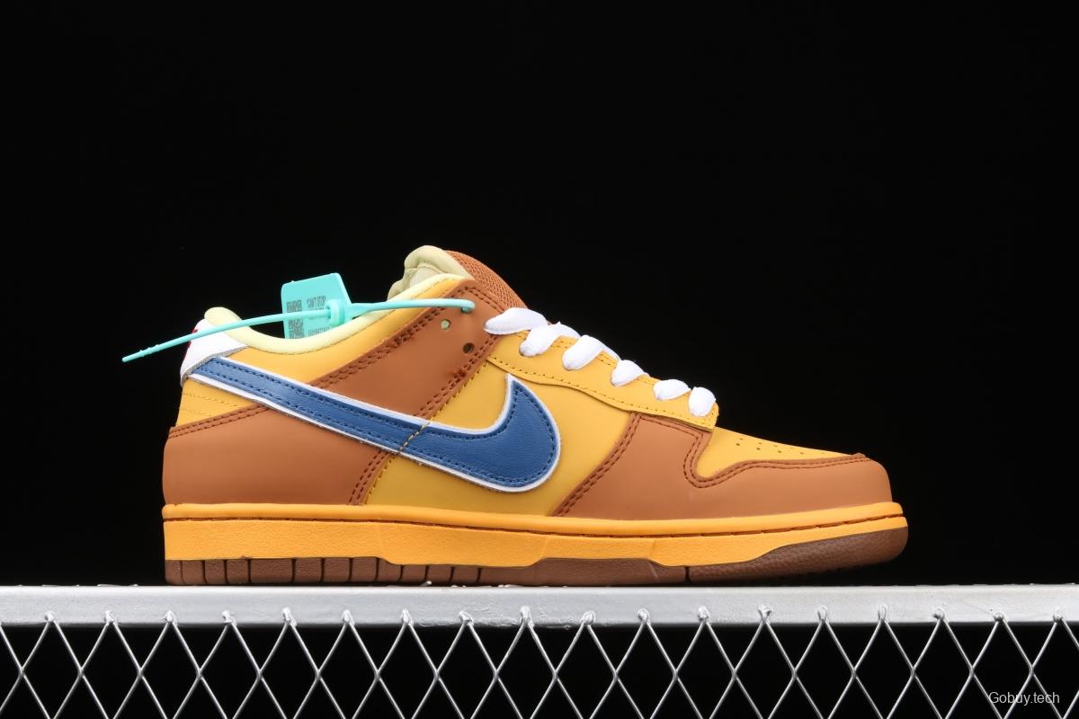 Nike DUNK Low Newcastle Brown Ale TS with the same yellow beer super-limited color matching Newscale low-top skateboard shoes 313170-741