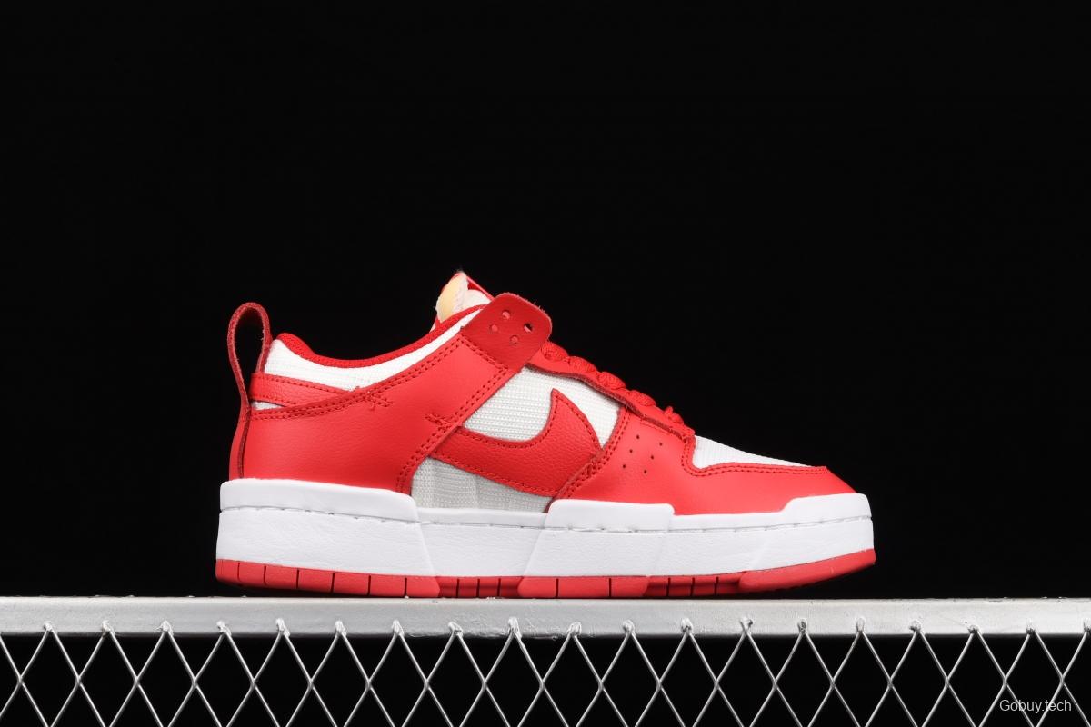 NIKE DUNK Low Disrupt White/Sand/Ghost/Sail lightweight dunk destruction series deconstructed wind low side casual skateboard shoes CK6654-601