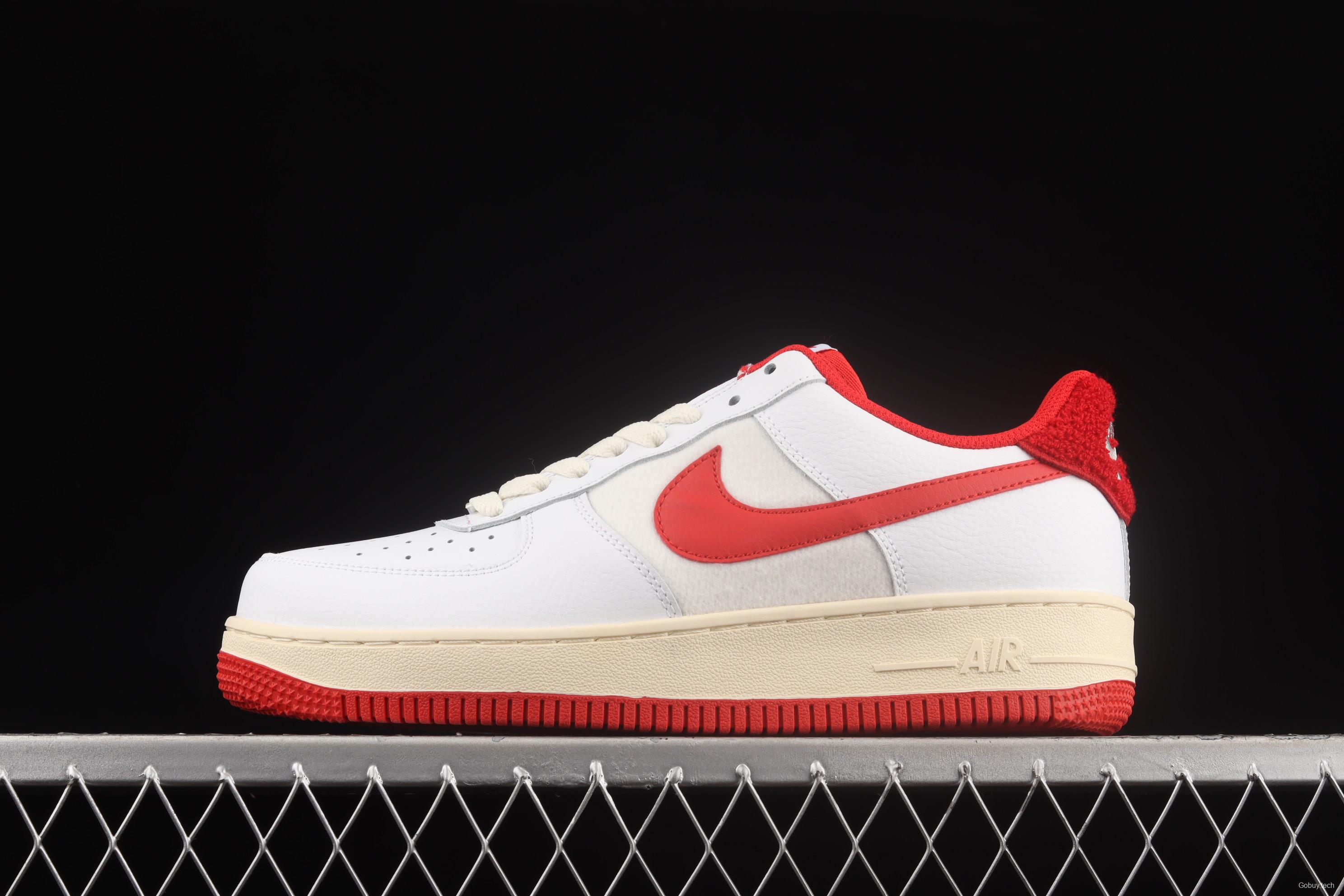 NIKE Air Force 1x07 sail white red low top casual board shoes DO5220-161,