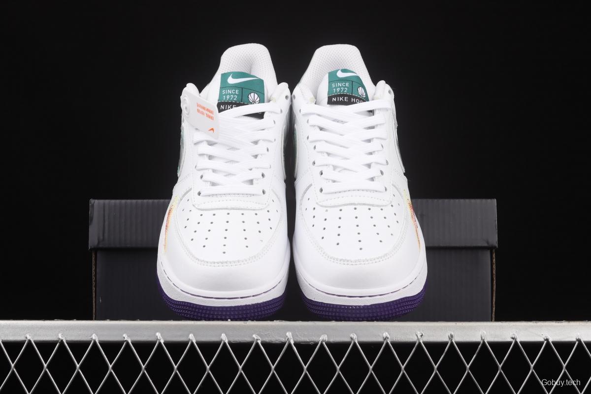 NIKE Air Force 1y07 Low mandarin duck dazzling color thread hook low top casual board shoes CW6015-100