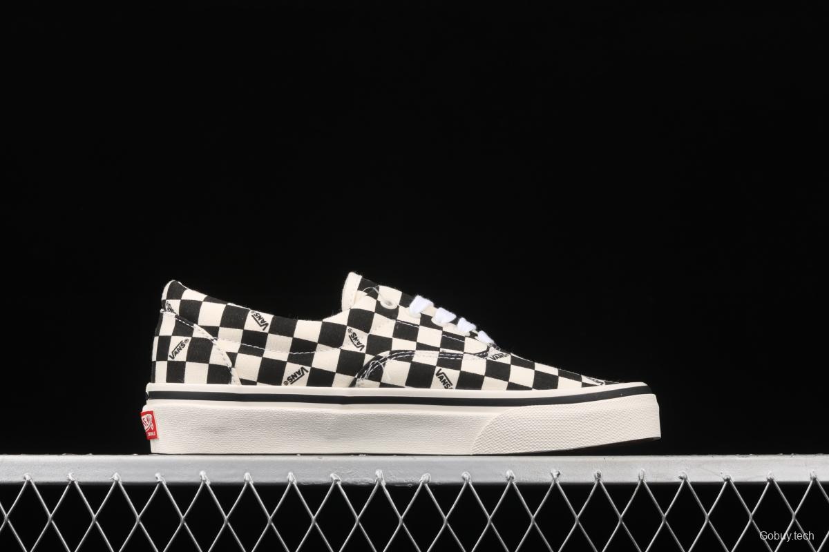 Vans Vault OG Era Lx Vance 20ss high-end branch line black and white checkerboard letter low-top canvas board shoes VN0A4BV4R6R