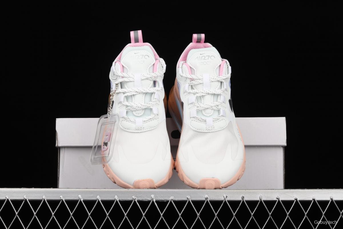 NIKE Air Max 270React new high-frequency mesh function half-palm air cushion cushioning running cloth shoes CZ8131-100