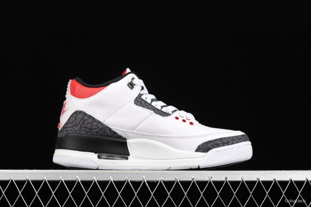 Air Jordan 3 SE DNM Fire Red AJ3 Joe 3 Flame Red Cowboy head layer genuine Standard CZ6431-100