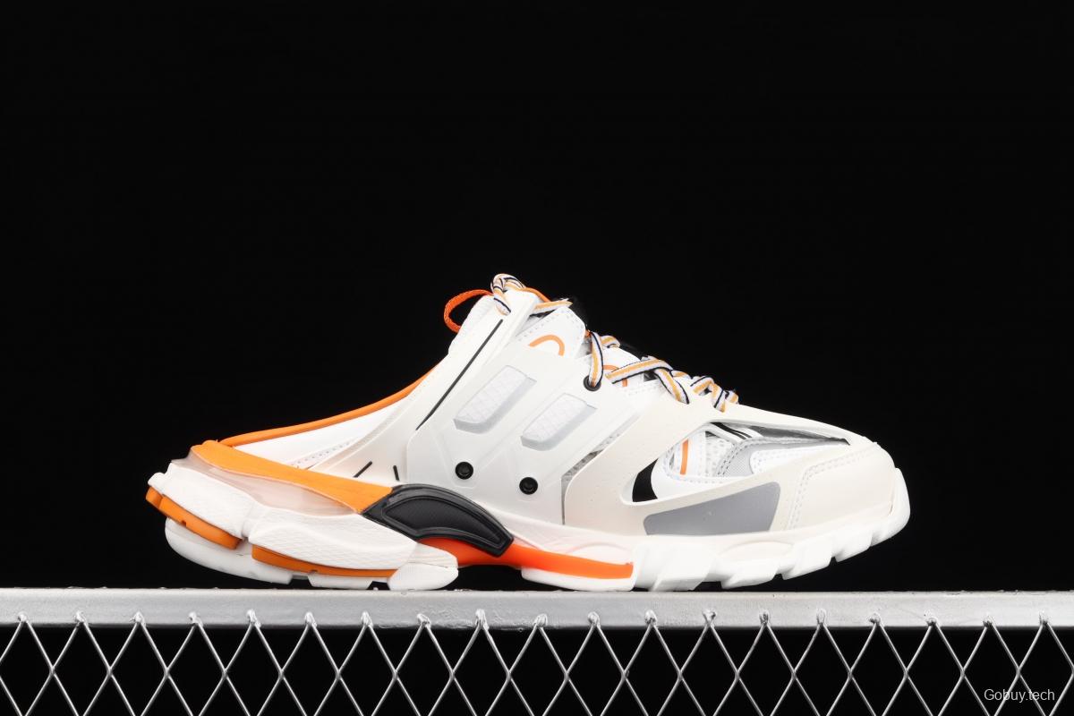 Balenciaga Sneaker Tess s.Gomma MAILLE WHITE/ORANGE 2021ss 3.0 three-generation outdoor concept shoes semi-drag W3CP59059