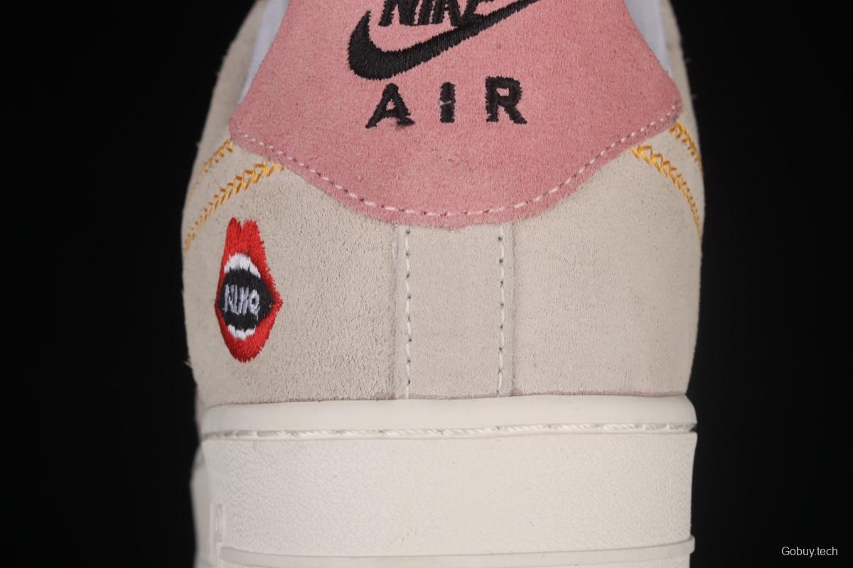 NIKE Air Force 1 Low Sail lipstick embroidered low-top casual board shoes DQ7656-100