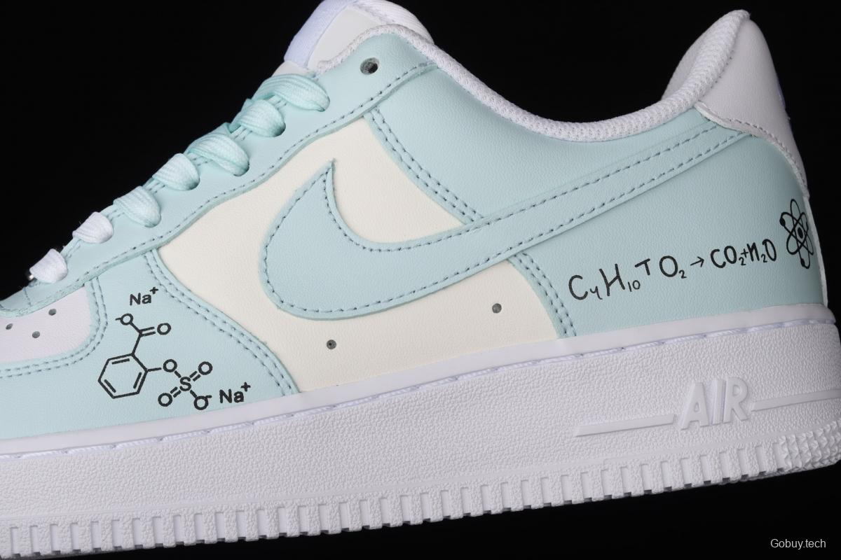 NIKE Air Force 11607 Low Quadratic theme Chemical Formula Color matching low-top casual board shoes CW2288-303