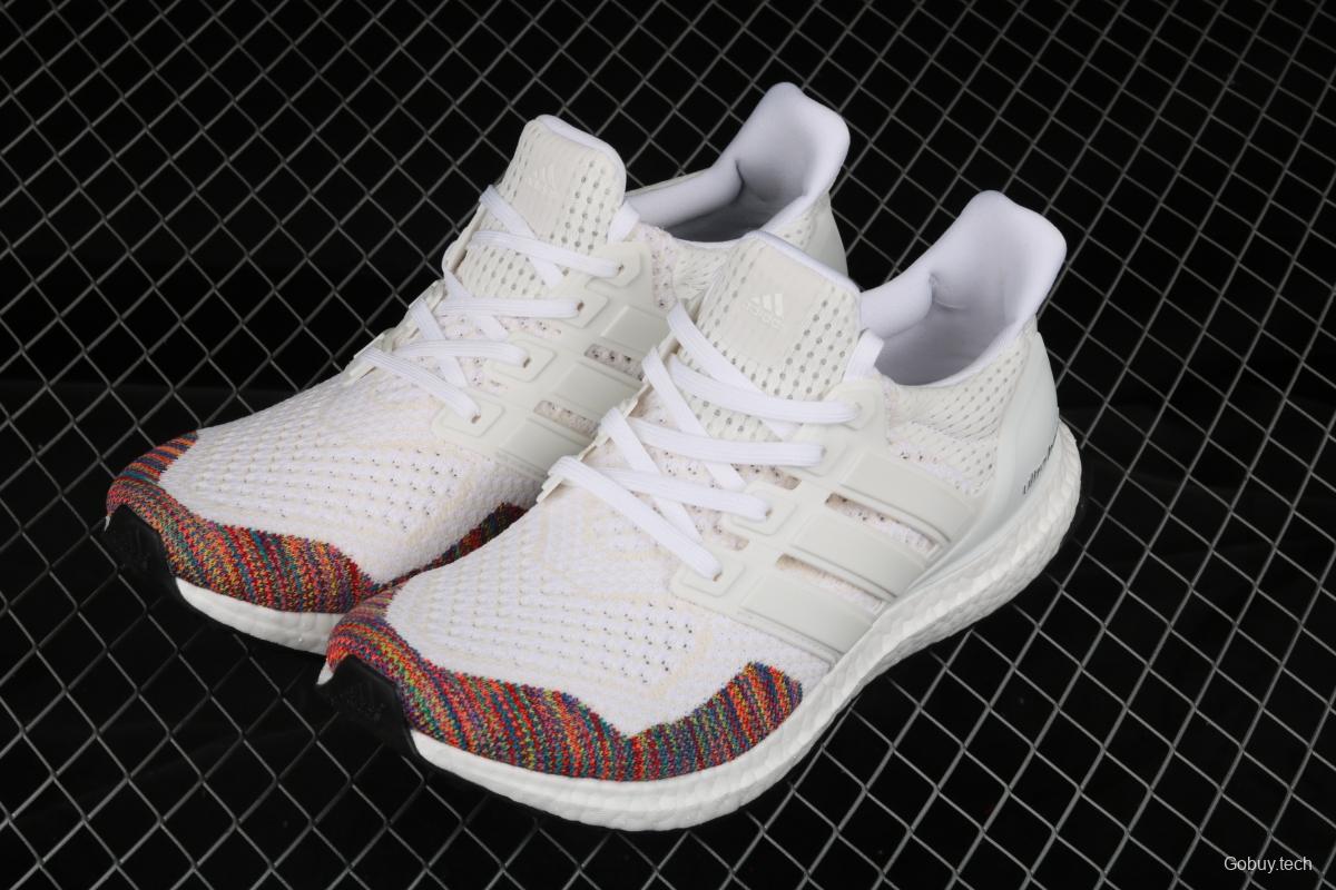 Adidas Ultra Boost 1.0 Multicolor Toe BB7800 colorful woven breathable cushioning running shoes