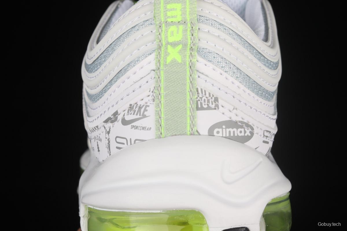 NIKE Air Max 97 SE Logo printed with 3M reflective bullet air cushion running shoes DH0006-100