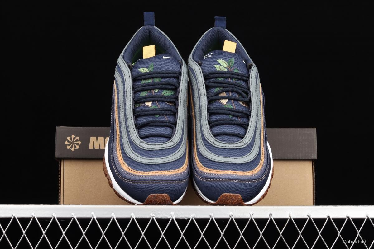 NIKE Air Max 97 SE bullet dark blue embroidered air cushion running shoes DC3986-300