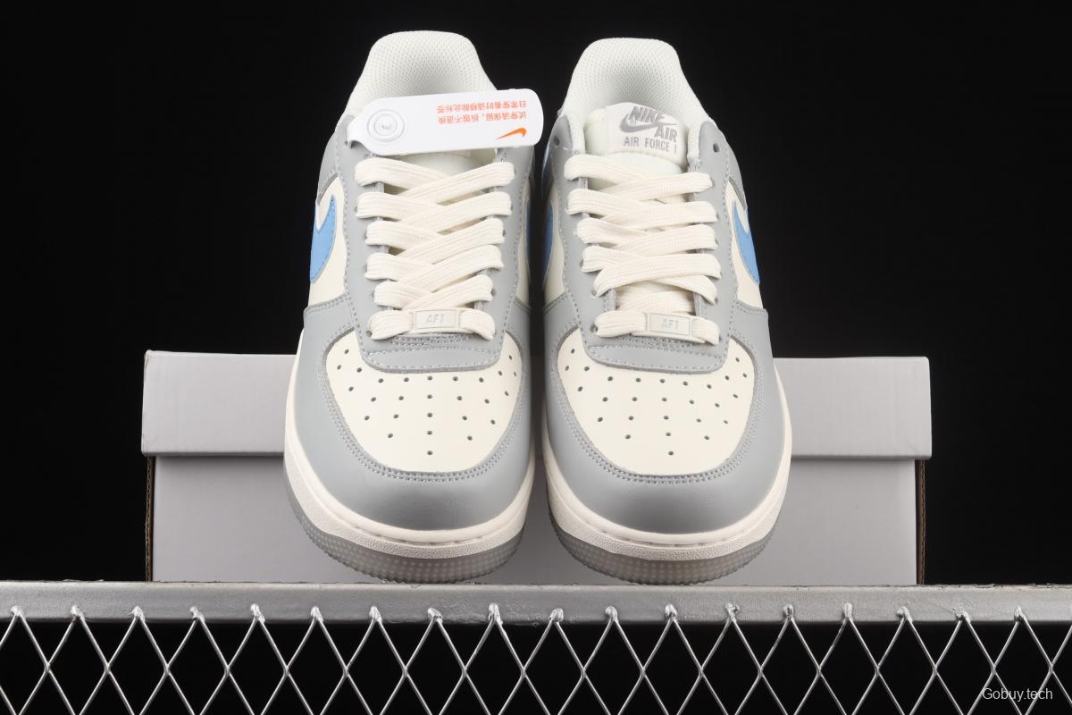 NIKE Air Force 1 Low white and gray color 3M reflective low-top casual board shoes DH2296-668