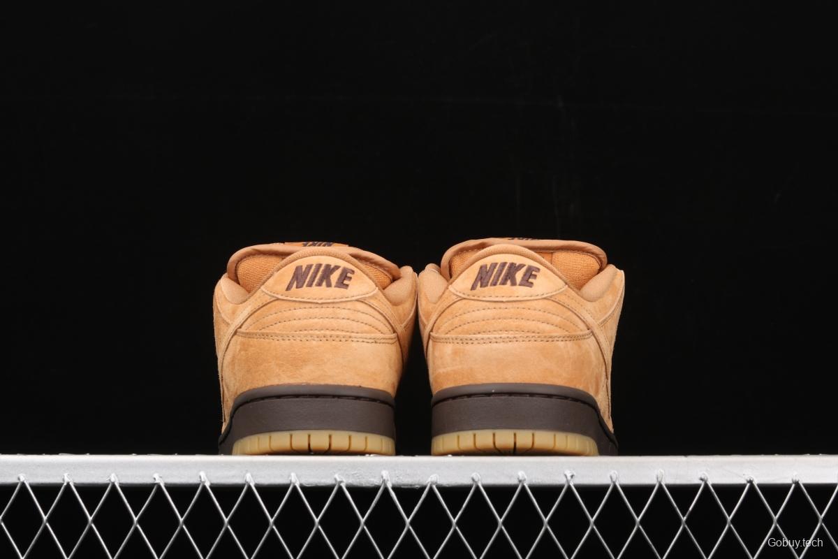 NIKE SB DUNK Low Pro wheat color deciduous yellow low-side sports skateboard shoes BQ6817-204