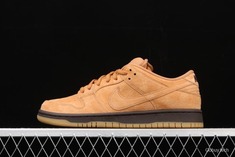 NIKE SB DUNK Low Pro wheat color deciduous yellow low-side sports skateboard shoes BQ6817-204