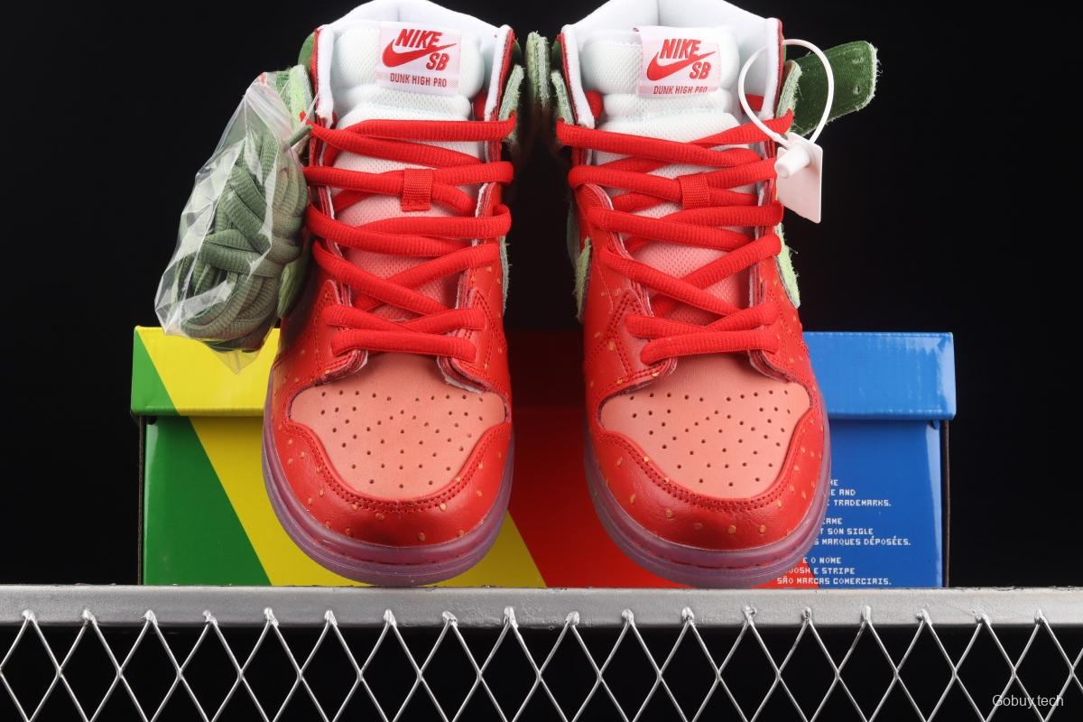 NIKE SB DUNK High Strawberry Cough strawberry green casual skateboard shoes CW7093-600