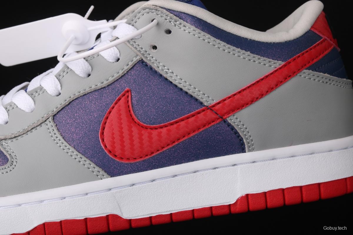 NIKE DUNK Low Samba Japan restricts the sale of Super Blue / Samba Red-Silver leisure sports board shoes CZ2667-400