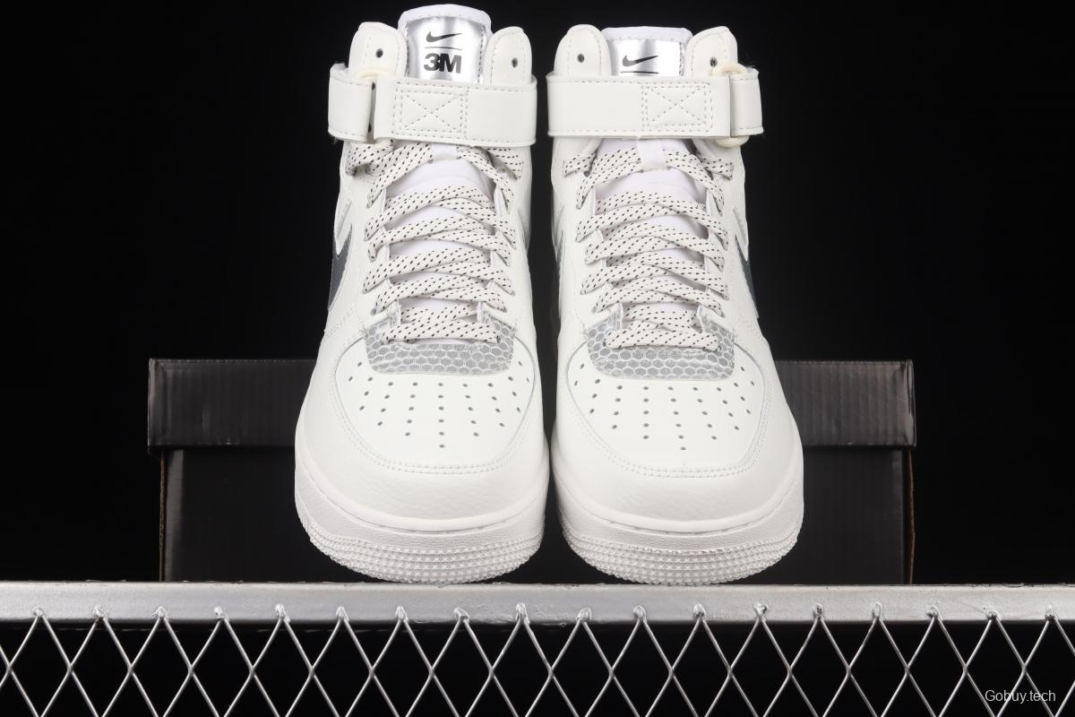 NIKE Air Force 1 High'07 Lv8 3M NBA co-named 3M reflective high-top casual board shoes CU4159-100