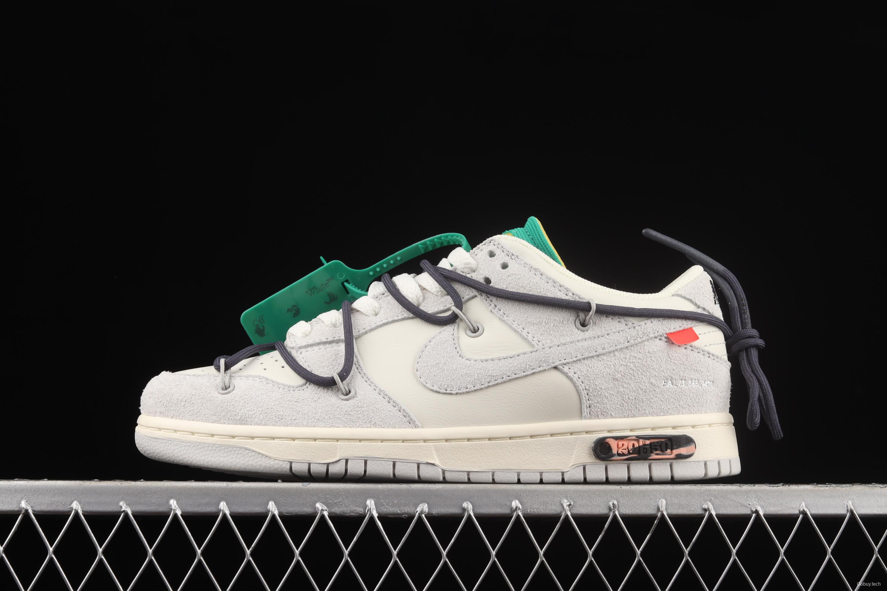 OFF-White x NIKE DUNK Low OW suede SB buckle rebound fashion casual board shoes DJ0950-115