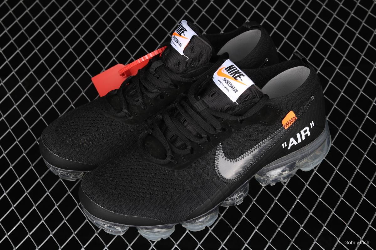 OFF-White x NIKE Vapor Max joint name steam air cushion jogging shoes AA3831-002