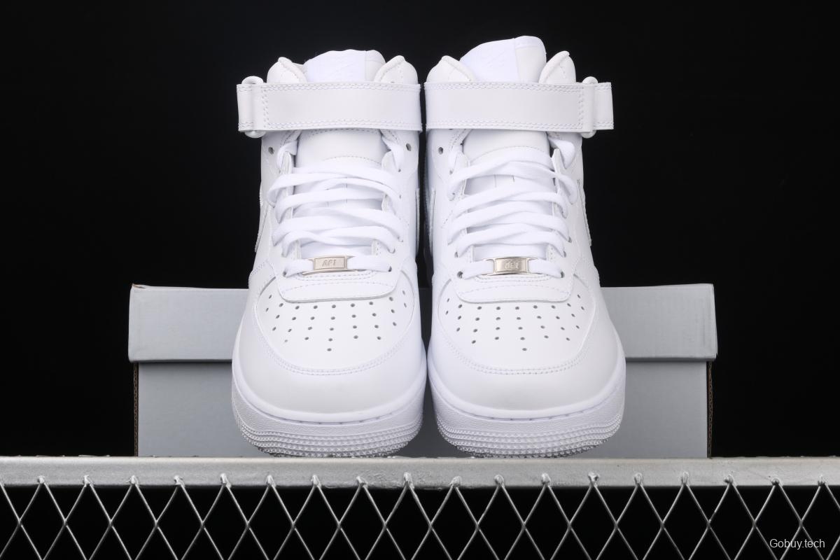 NIKE Air Force 1 Mid'07 Air Force all-white mid-top casual board shoes 315123-111,