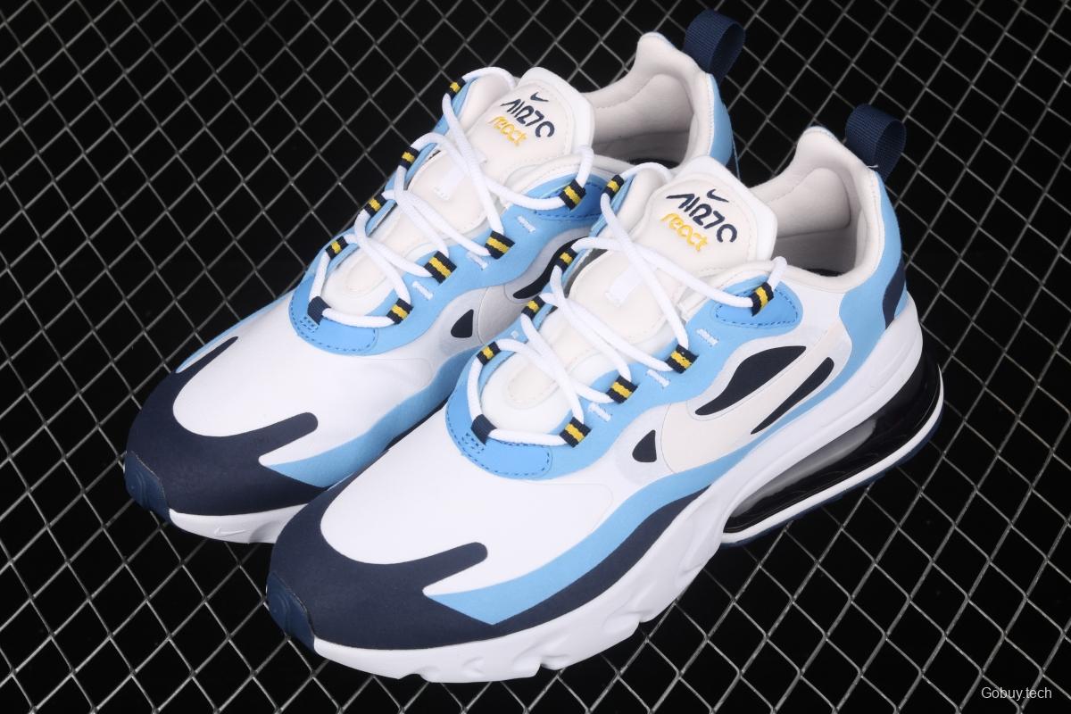 NIKE Air Max 270React new high-frequency mesh hollowing out function half-palm air cushion running shoes CT1264-104