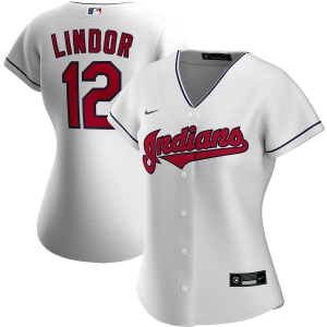 Women's Francisco Lindor White Home 2020 Player Team Jersey