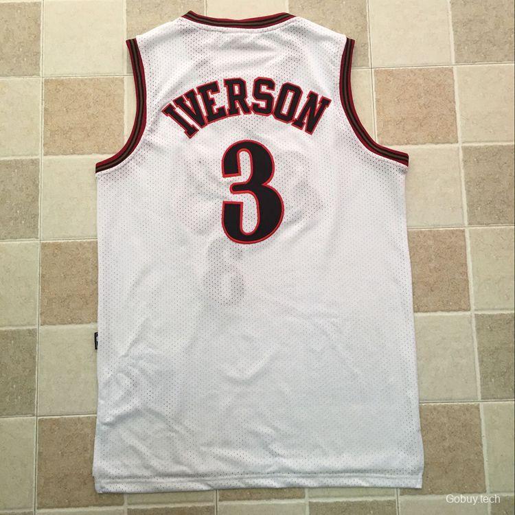 Men's Allen Iverson White Retro Classic Team Jersey