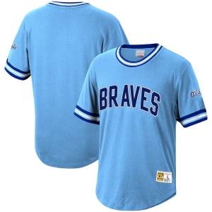 Men's Light Blue Cooperstown Collection Wild Pitch Throwback Jersey