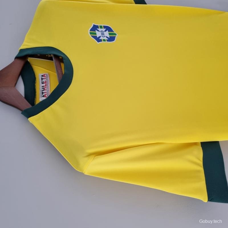 Retro Brazil 1970 Home Soccer Jersey