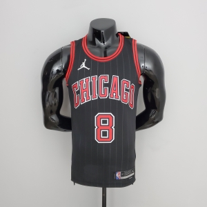 75th Anniversary LaVine#8 Bulls Flyers Black NBA Jersey