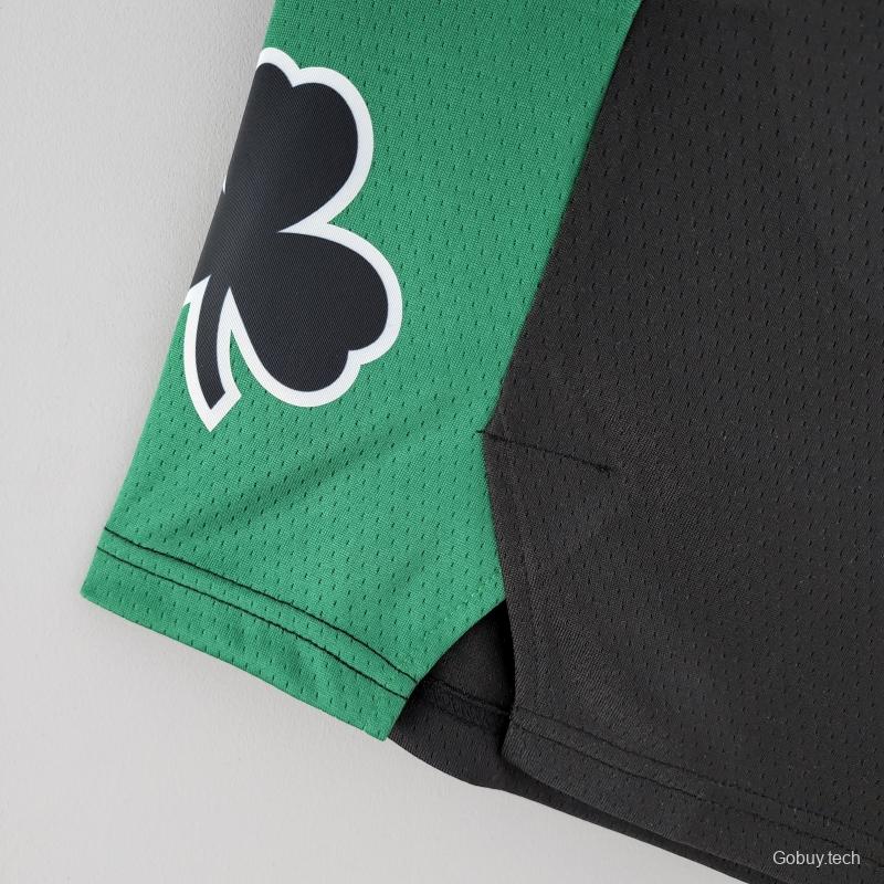 Boston Celtics NBA Shorts Black Green Trim