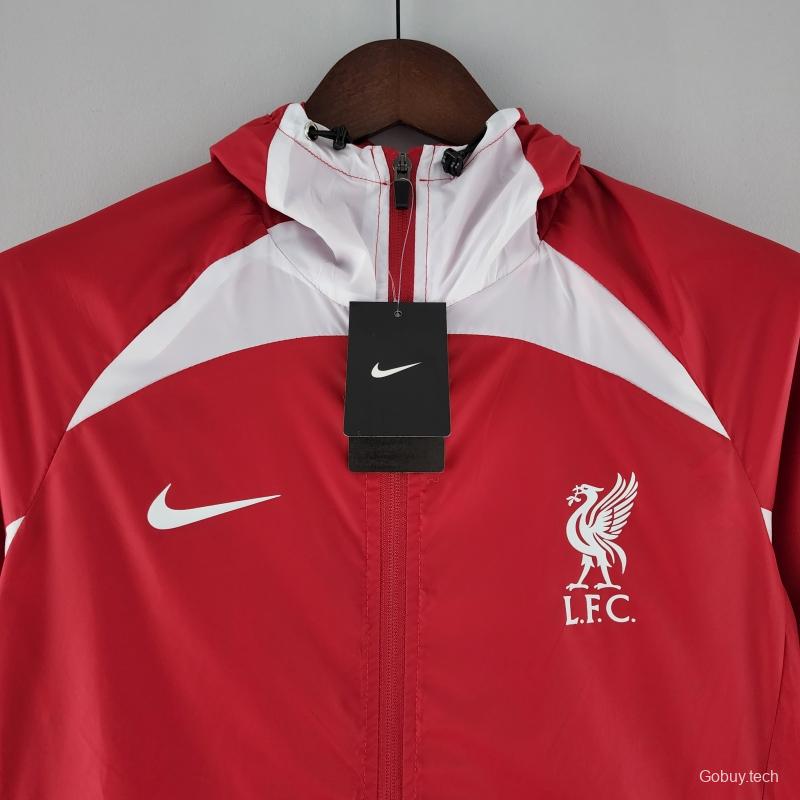 2022 Liverpool Windbreaker Red And White