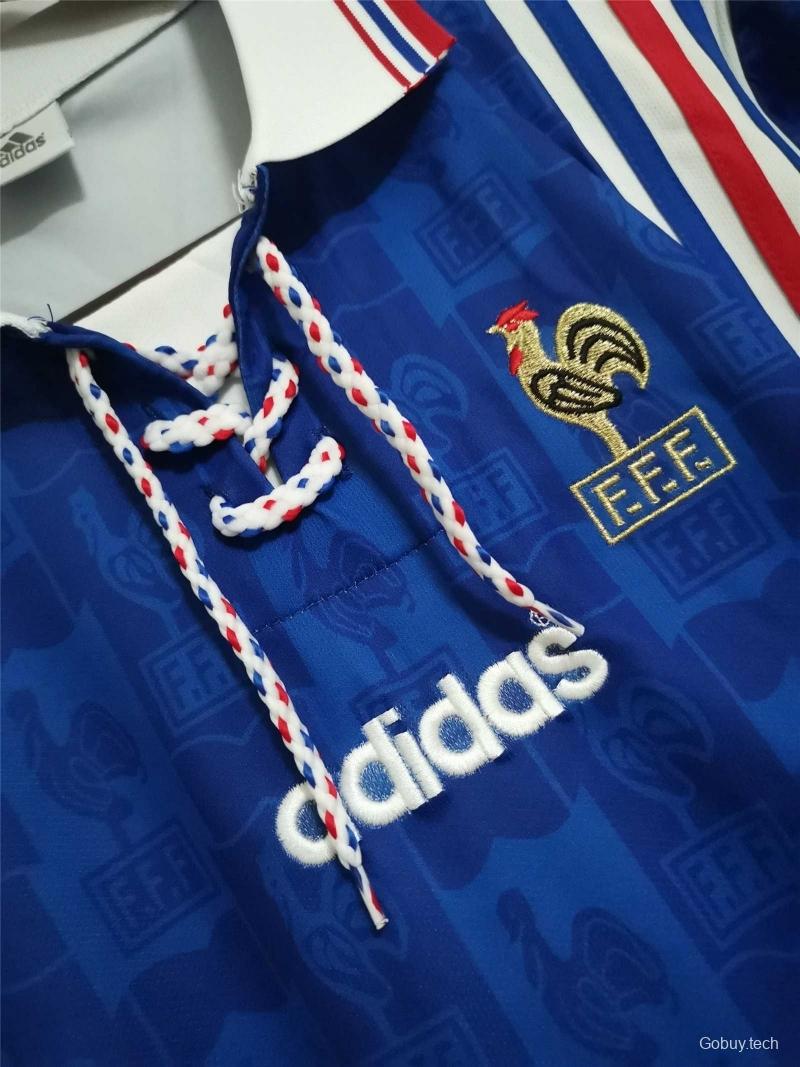 Retro 1996 France Home Blue Soccer Jersey