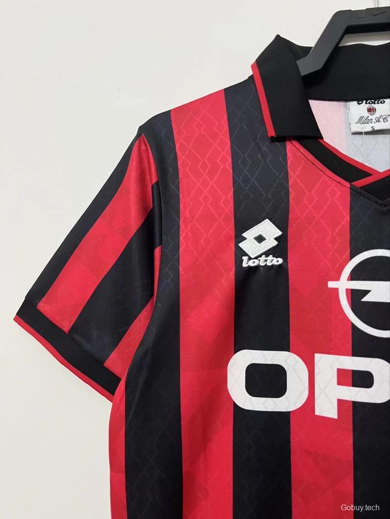 Retro 95/96AC Milan Home Soccer Jersey