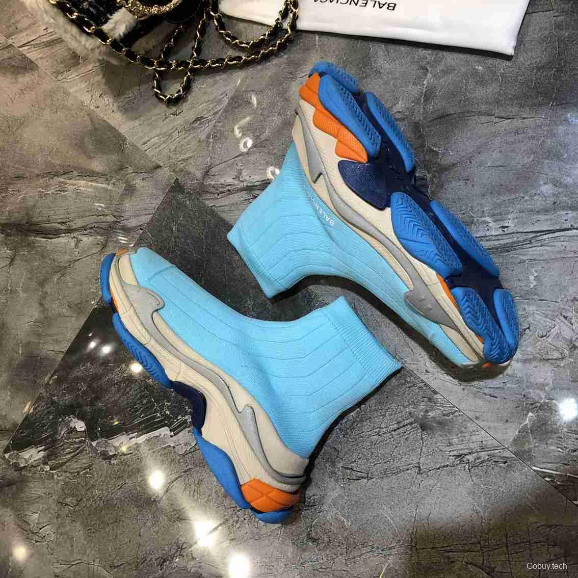 Men/Women Balenciaga Speed Blue Sneaker