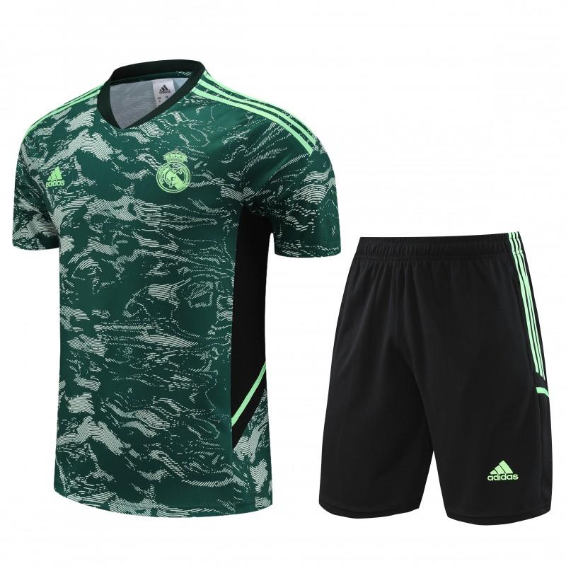 23 24 Real Madrid Green Short Sleeve+Shorts