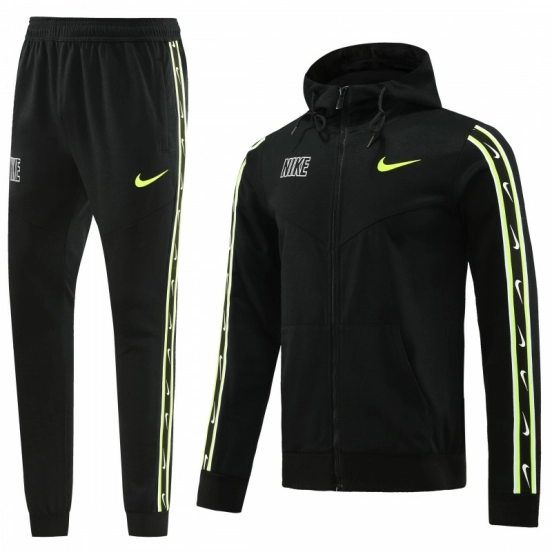 23/24 NIKE Black/Green Full Zipper Hooide Jacket+Pants