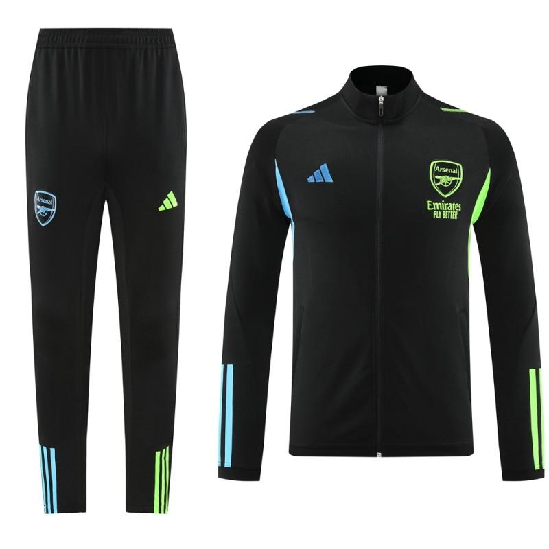 23/24 Arsenal Green/Black Full Zipper Jacket+Pants