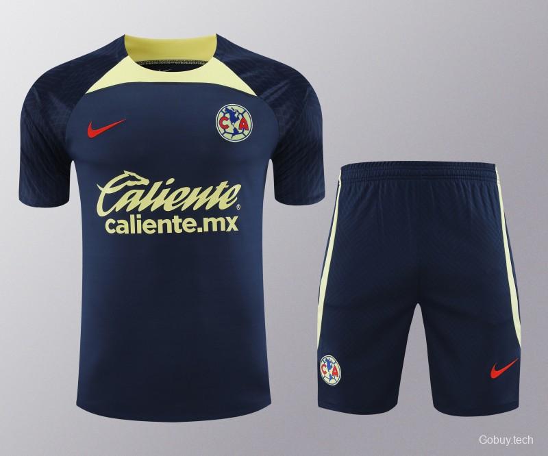 24/25 Club America Navy Short Sleeve Jeresy+Shorts