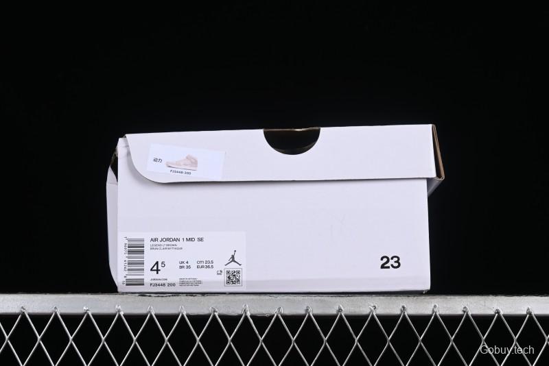 Nike Air Jordan 1 Mid AJ1 Khaki Mid-Top Basketball Shoes - FJ3448-200