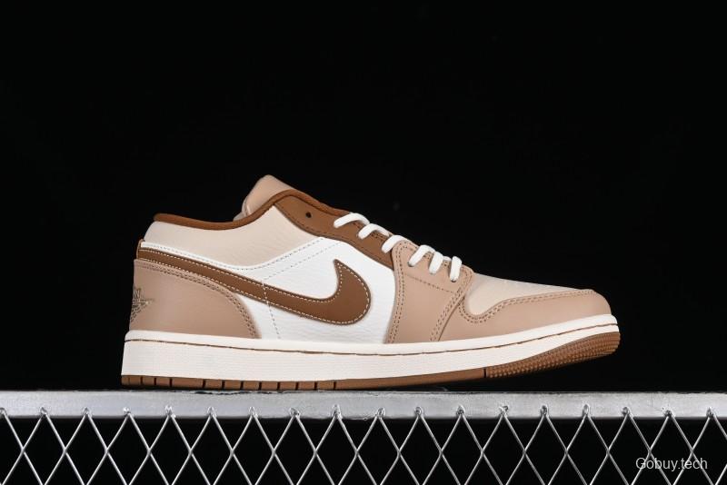 Nike Air Jordan 1 Low AJ1 Khaki Yellow Low-Top Casual Lifestyle Sneakers - HF5753-221