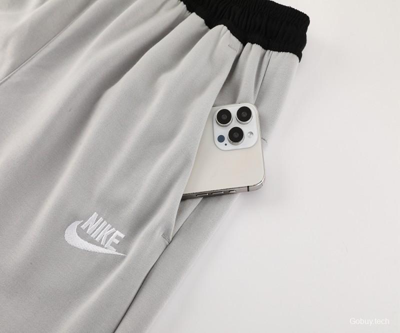 2024 NIKE Sports White/Black Full Zipper Jacket +Long Pants