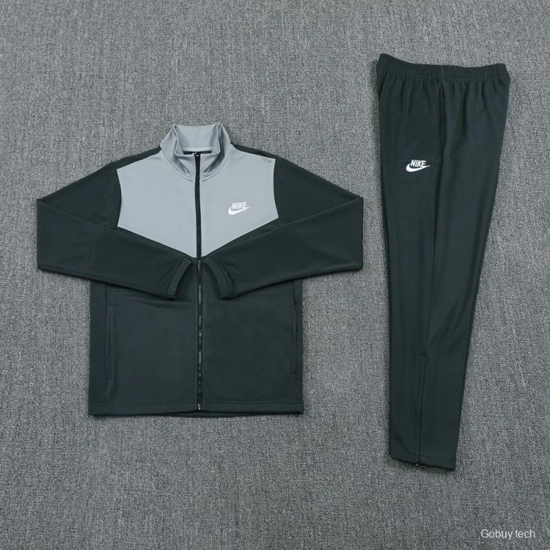 2024 NIKE Black/Grey Full Zipper Jacket +Long Pants