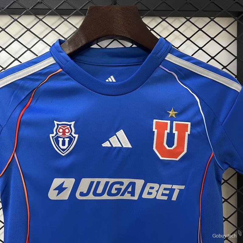 25/26 Kids Universidad De Chile Home Size 16-28 Jersey