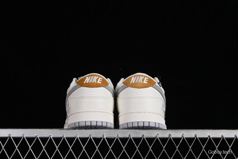 Nike SB Dunk Low LV Collaboration - Beige Grey Lamborghini Anniversary Custom Low-Top Casual Sneakers - FC1688-191